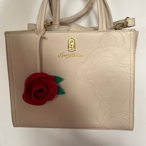 Beauty and the Beast Embossed Loungefly Purse with Crossbody Strap